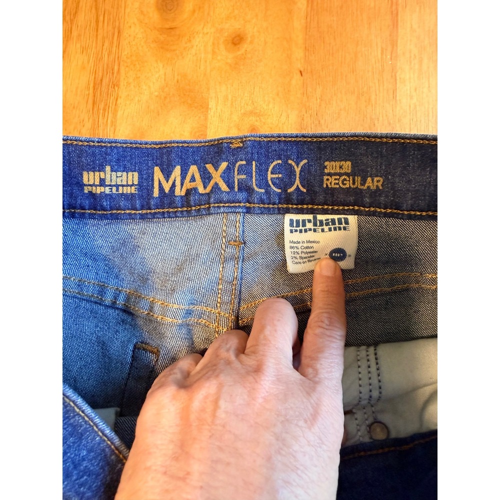 Urban Pipeline Max Flex Regular Fit Jeans Mens 30x30 Medium Wash Blue Denim - Picture 4 of 6